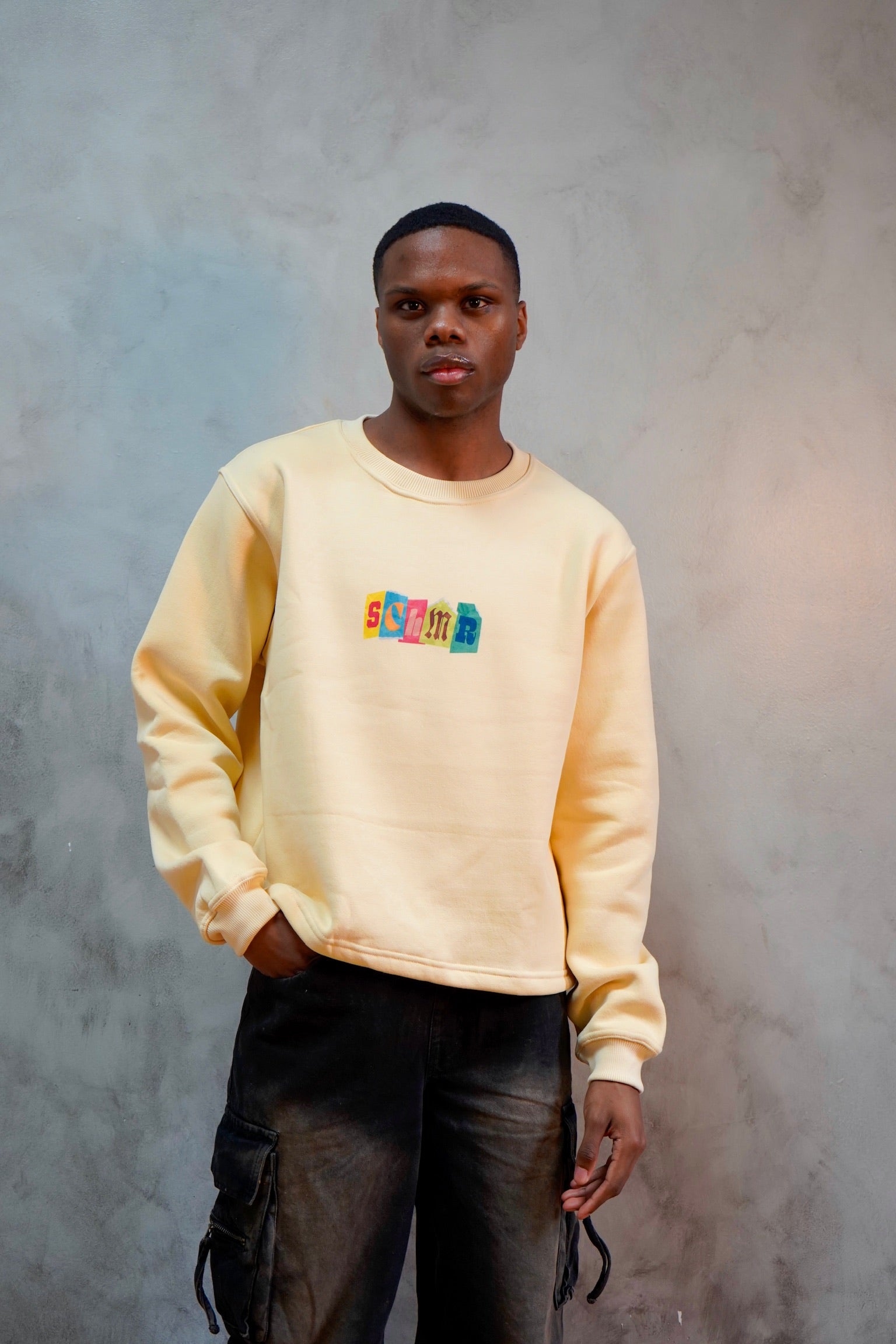 "S.C.H.M.R" Cropped Sweat Shirt