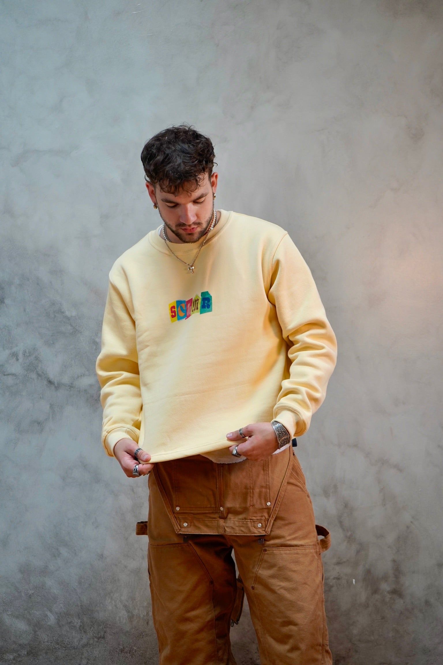 "S.C.H.M.R" Cropped Sweat Shirt