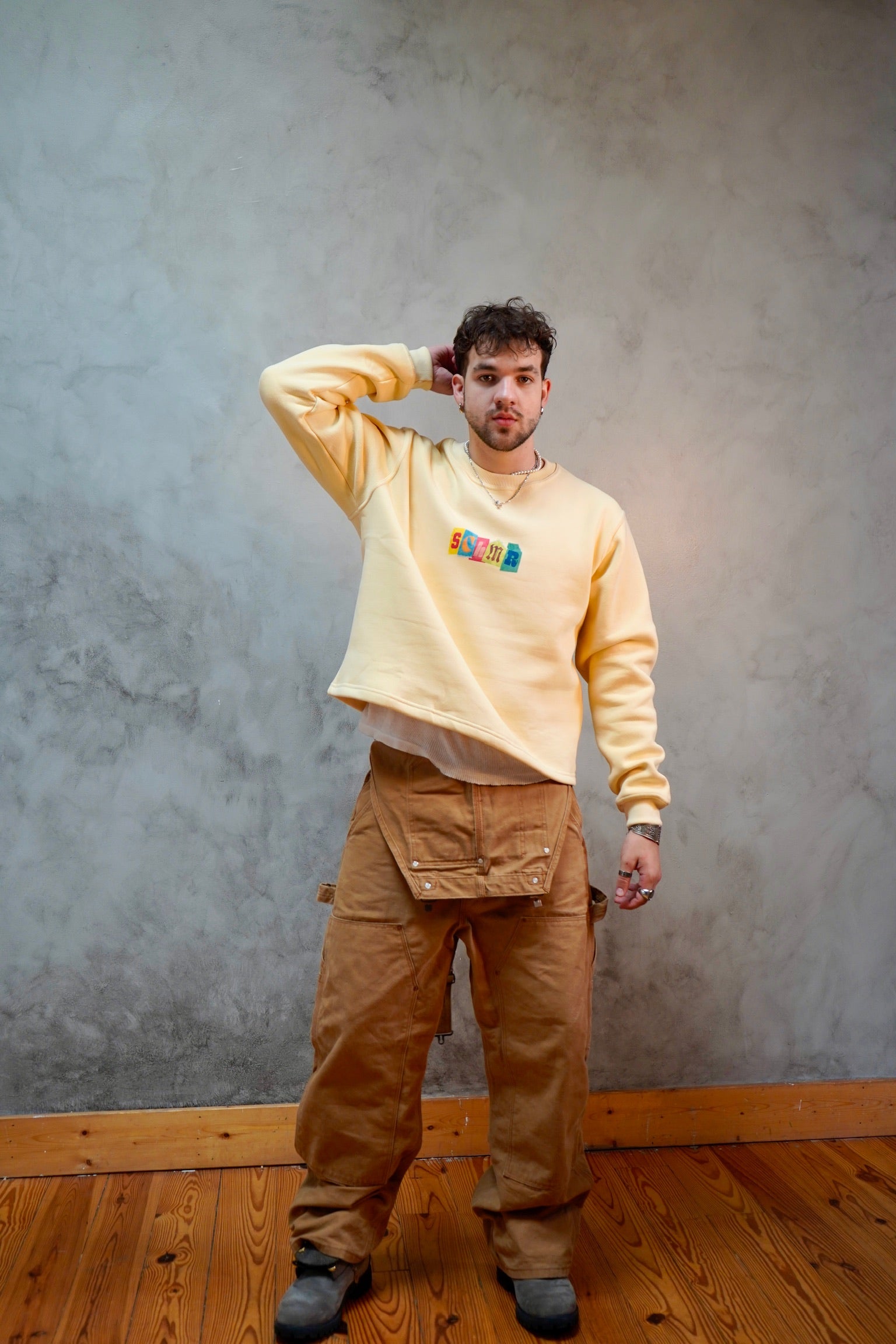 "S.C.H.M.R" Cropped Sweat Shirt