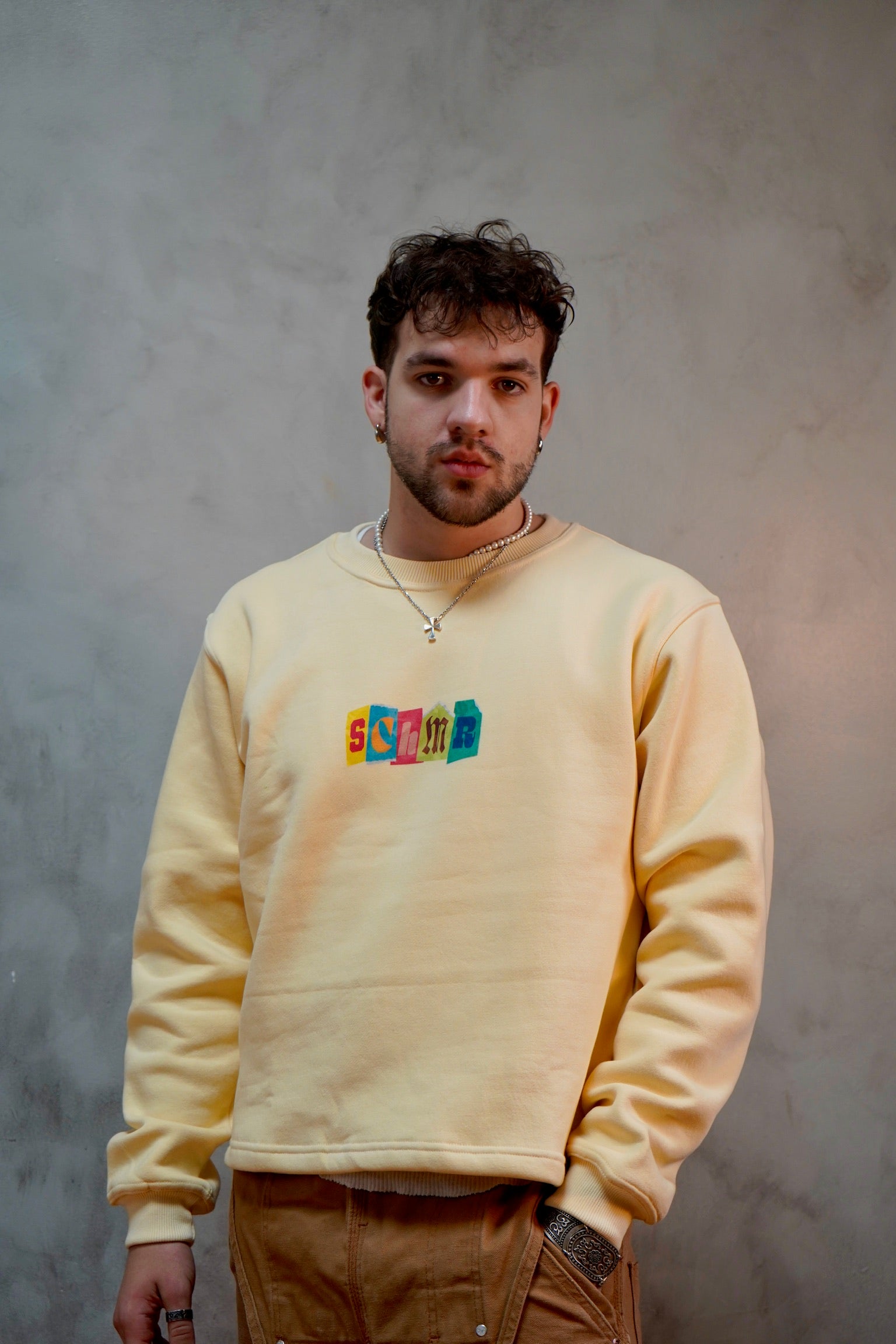 "S.C.H.M.R" Cropped Sweat Shirt